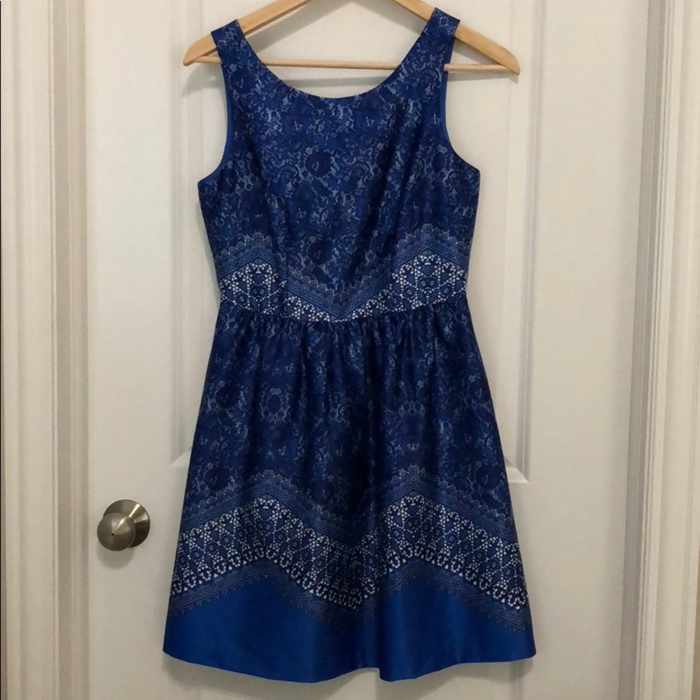 Blue printed Dress.